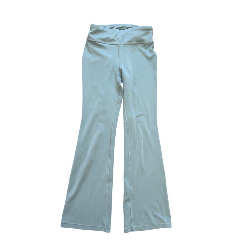 Athleta Girl chit chat leggings flare green 
size 7